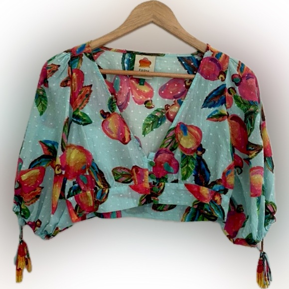 Farm Rio Crop Top Size Small - Picture 3 of 8